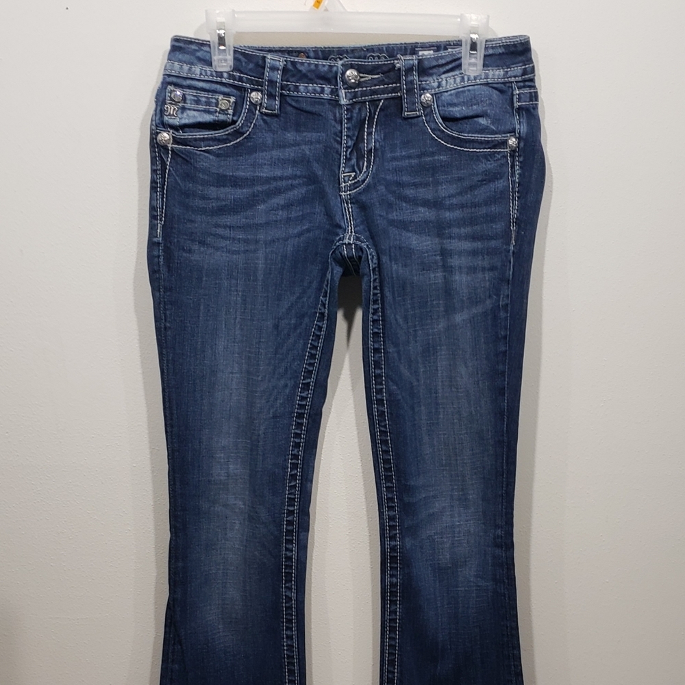 SOLD!! Miss Me Jeans  28x34 Gold n Silver Crystals, sequins, - Picture 2 of 6